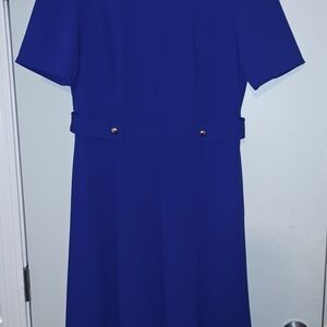 London Times Royal Blue Midi Dress